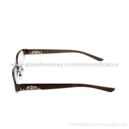 Metal glasses with beautiful temples, customized logos available